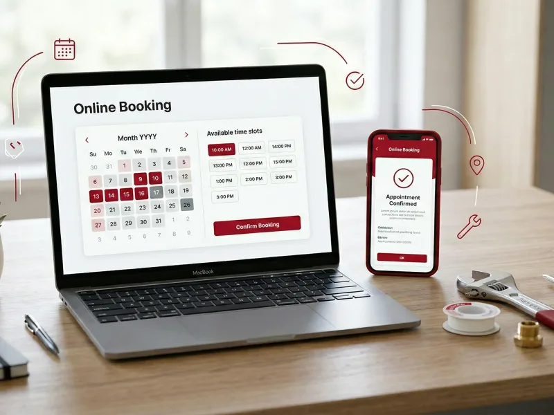 Book and manage your plumbing visit online