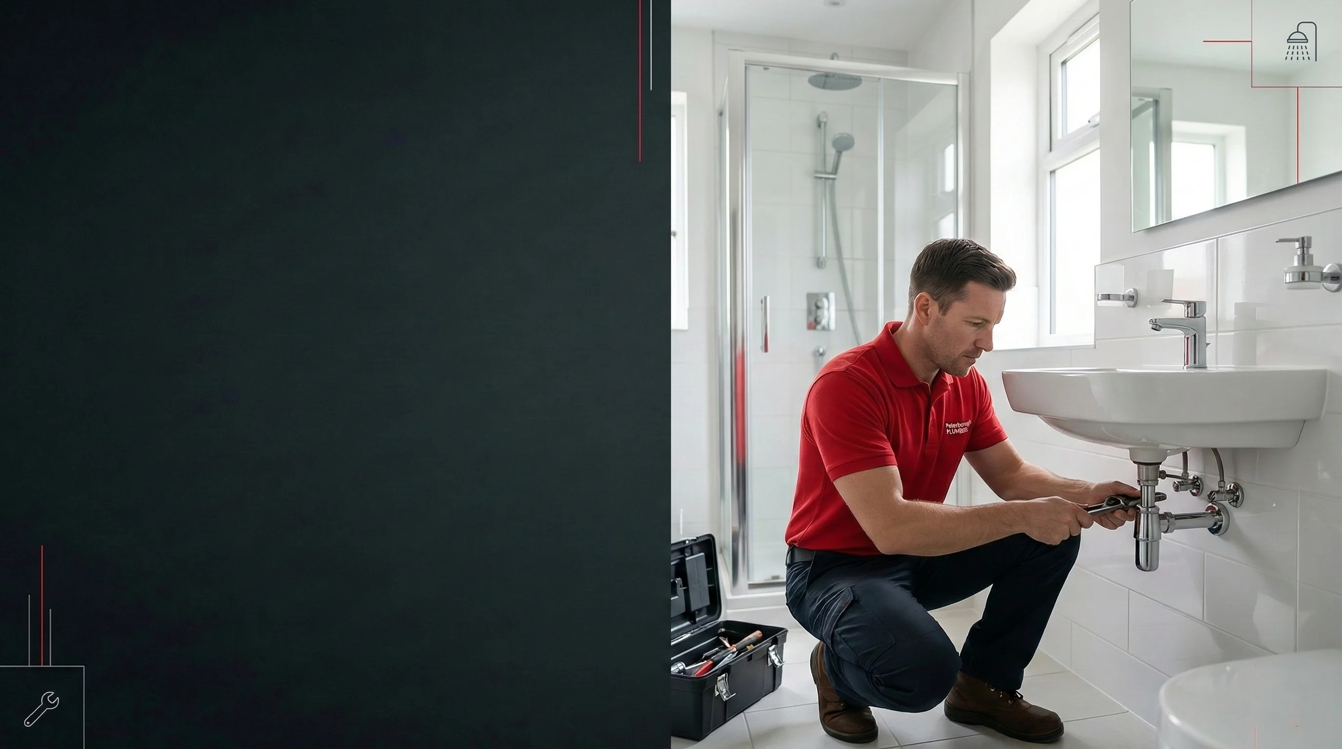Bathroom Installations in Deeping St James — Peterborough Plumbers engineer at work