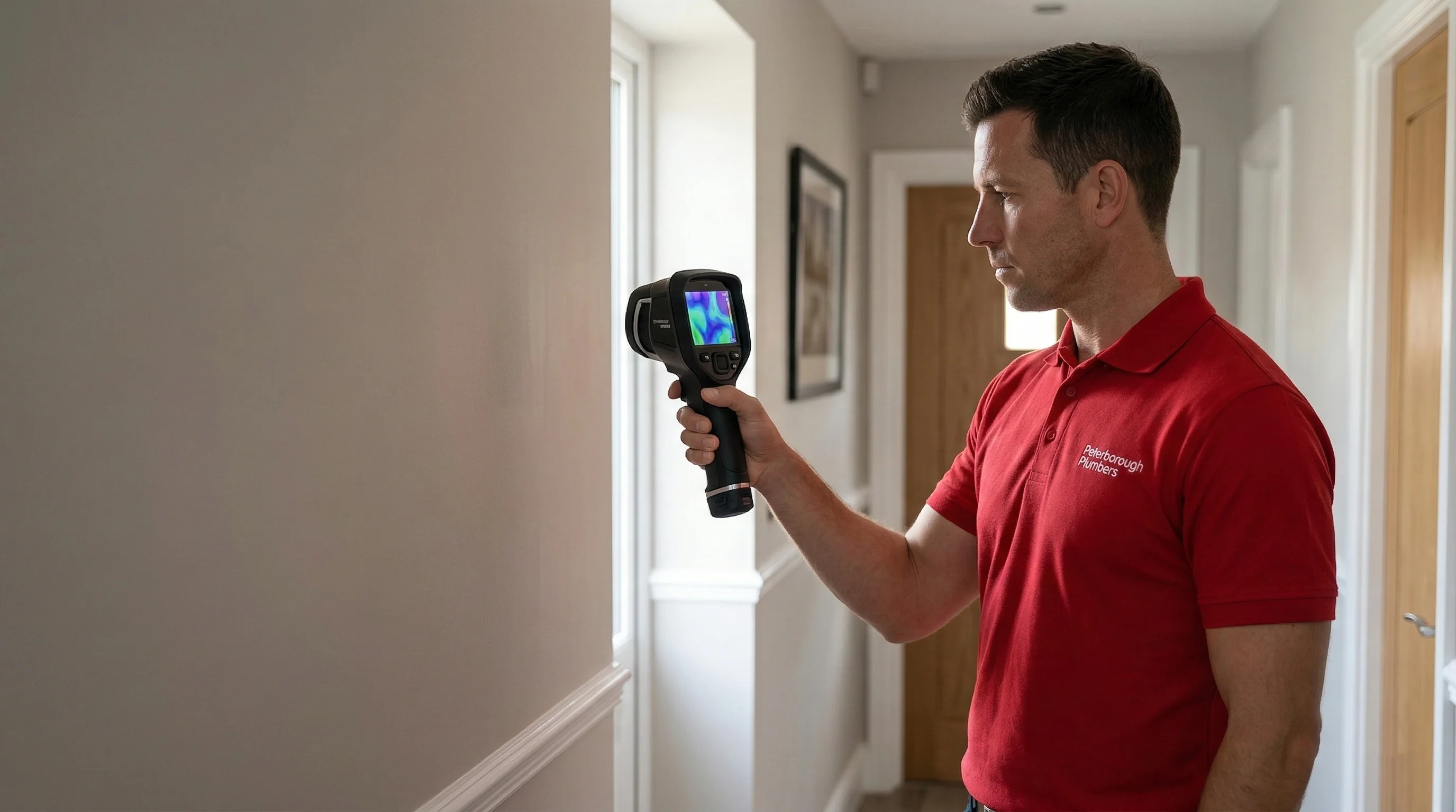 Damp & Leak Detection in Eye — Peterborough Plumbers engineer at work